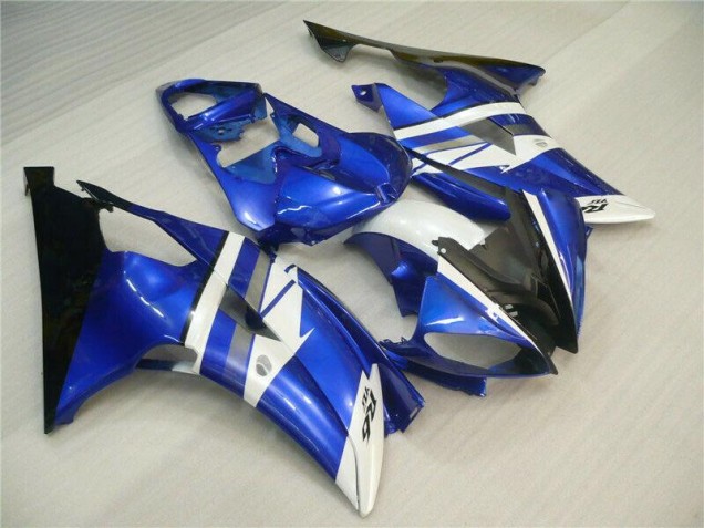 2008-2016 Bleu Blanc Noir Yamaha YZF R6 Carénages Moto 2008-2016 Bleu Blanc Noir Yamaha YZF R6 Carénages Moto
