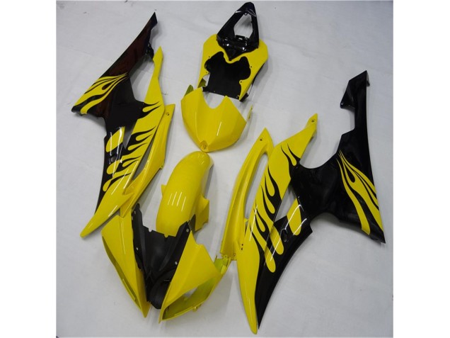 2008-2016 Jaune Noir Yamaha YZF R6 Carénage Moto 2008-2016 Jaune Noir Yamaha YZF R6 Carénage Moto