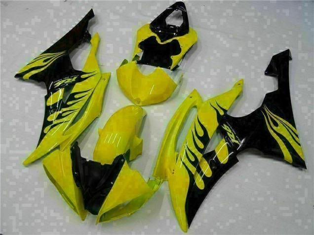 2008-2016 Jaune Noir Yamaha YZF R6 Carénages Moto 2008-2016 Jaune Noir Yamaha YZF R6 Carénages Moto