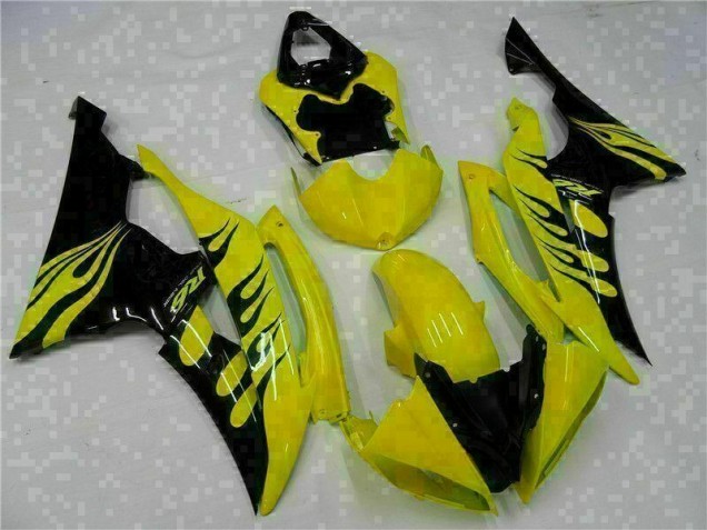 2008-2016 Jaune Noir Yamaha YZF R6 Carénages Moto 2008-2016 Jaune Noir Yamaha YZF R6 Carénages Moto