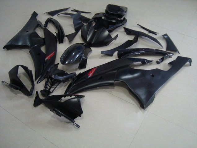 2008-2016 Noir Mat Noir Brillant Yamaha YZF R6 Carénage Moto 2008-2016 Noir Mat Noir Brillant Yamaha YZF R6 Carénage Moto