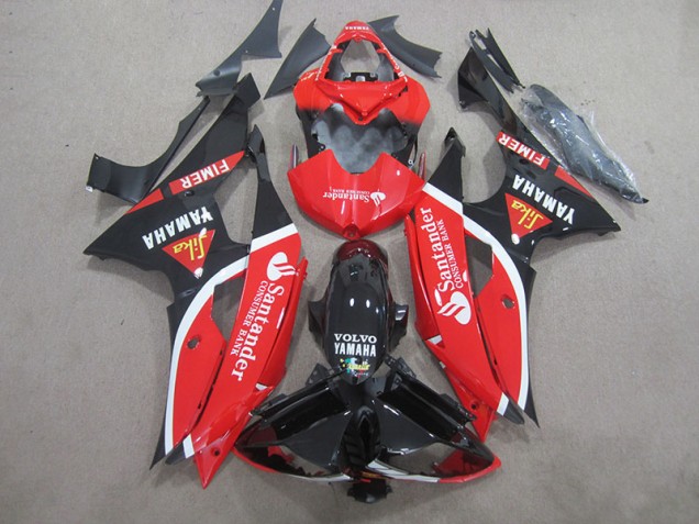 2008-2016 Noir Rouge Blanc Santander Yamaha YZF R6 Carénage Moto 2008-2016 Noir Rouge Blanc Santander Yamaha YZF R6 Carénage Moto