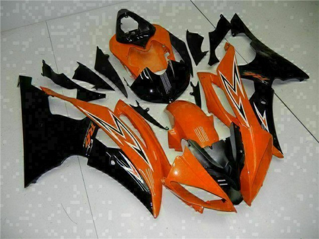 2008-2016 Orange Noir Yamaha YZF R6 Carénage Moto 2008-2016 Orange Noir Yamaha YZF R6 Carénage Moto