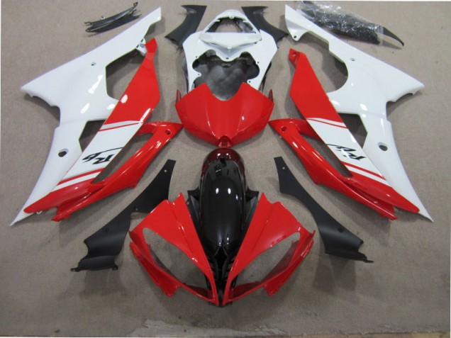 2008-2016 Rouge Blanc Noir Yamaha YZF R6 Carénages Moto