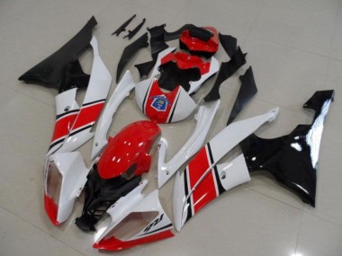 2008-2016 Rouge Blanc Noir Yamaha YZF R6 Kit Carénages Motos Complet