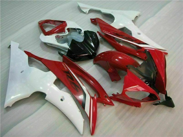 2008-2016 Rouge Blanc Yamaha YZF R6 Carénage Moto 2008-2016 Rouge Blanc Yamaha YZF R6 Carénage Moto