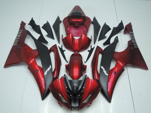 2008-2016 Rouge Bonbon et Noir Yamaha YZF R6 Carénage Moto 2008-2016 Rouge Bonbon et Noir Yamaha YZF R6 Carénage Moto
