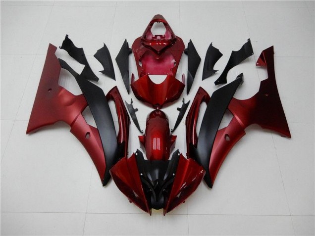 2008-2016 Rouge Noir Yamaha YZF R6 Carénages Moto 2008-2016 Rouge Noir Yamaha YZF R6 Carénages Moto