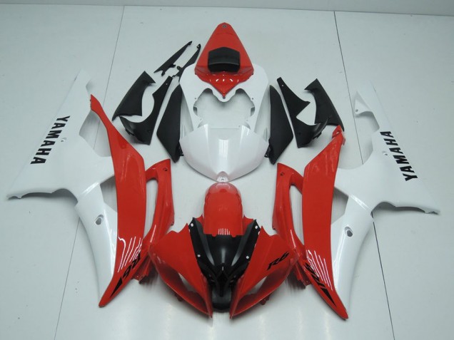 2008-2016 Rouge et Blanc Nacré Yamaha YZF R6 Carénage Moto 2008-2016 Rouge et Blanc Nacré Yamaha YZF R6 Carénage Moto