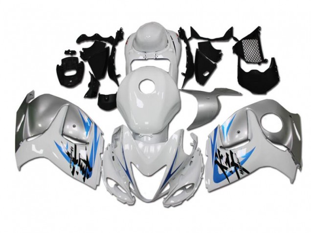 2008-2019 Blanc Bleu Suzuki GSXR 1300 Hayabusa Carénage Moto
