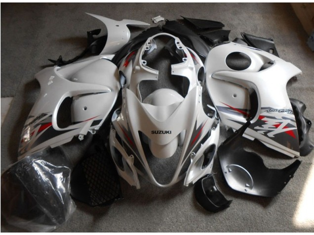 2008-2019 Blanc Noir Suzuki GSXR 1300 Hayabusa Carénage Moto 2008-2019 Blanc Noir Suzuki GSXR 1300 Hayabusa Carénage Moto