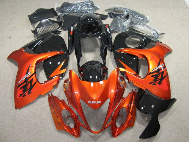 2008-2019 Orange Noir Suzuki GSXR 1300 Hayabusa Carénages Moto 2008-2019 Orange Noir Suzuki GSXR 1300 Hayabusa Carénages Moto