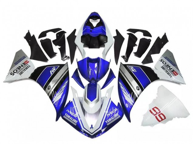 2009-2011 Blanc Bleu Argent Yamaha YZF R1 Carénage Moto 2009-2011 Blanc Bleu Argent Yamaha YZF R1 Carénage Moto