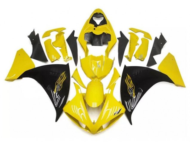 2009-2011 Jaune Noir Yamaha YZF R1 Carénage Moto 2009-2011 Jaune Noir Yamaha YZF R1 Carénage Moto
