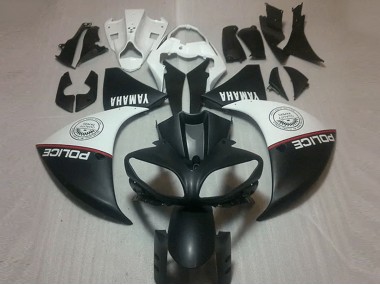 2009-2011 Noir Mat Blanc Yamaha YZF R1 Carénage Moto