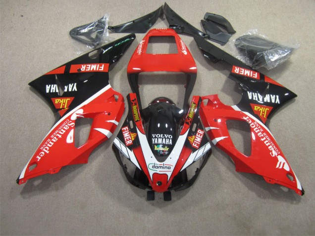 2009-2011 Rouge Noir Blanc Santander Yamaha YZF R1 Carénage Moto 2009-2011 Rouge Noir Blanc Santander Yamaha YZF R1 Carénage Moto