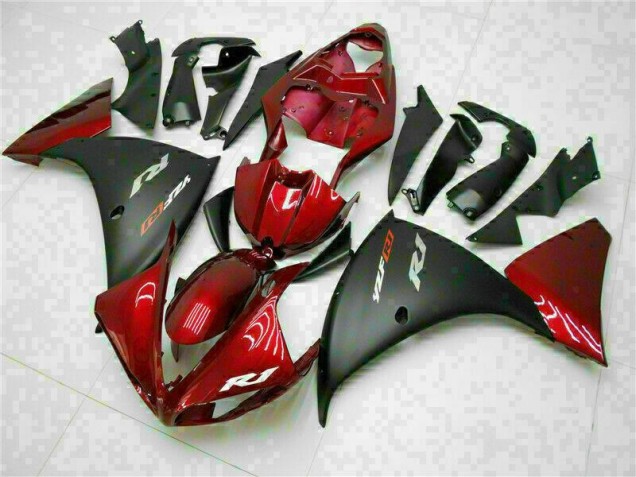 2009-2011 Rouge Noir Yamaha YZF R1 Carénages Moto 2009-2011 Rouge Noir Yamaha YZF R1 Carénages Moto