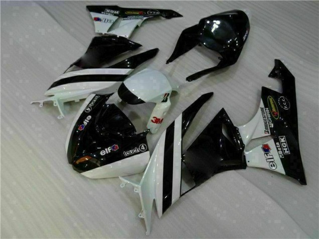 2009-2012 Noir Blanc 3M Touch4 Kawasaki ZX6R Carénages Moto 2009-2012 Noir Blanc 3M Touch4 Kawasaki ZX6R Carénages Moto