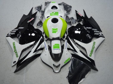 2009-2012 Noir Blanc Vert Hannspree Honda CBR600RR Carénages Moto
