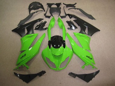 2009-2012 Noir Vert Kawasaki ZX6R Carénages Moto