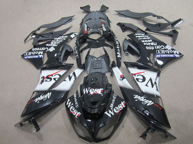 2009-2012 Noir West Kawasaki ZX6R Carénage Moto 2009-2012 Noir West Kawasaki ZX6R Carénage Moto