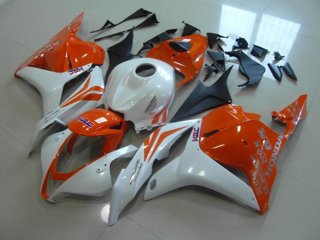 2009-2012 Orange Blanc Nacré Honda CBR600RR Carénage Moto 2009-2012 Orange Blanc Nacré Honda CBR600RR Carénage Moto