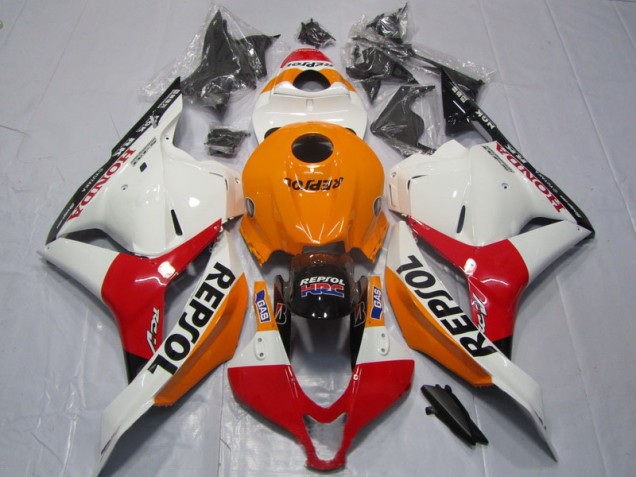 2009-2012 Orange Rouge Blanc Repsol Honda CBR600RR Carénage Moto 2009-2012 Orange Rouge Blanc Repsol Honda CBR600RR Carénage Moto