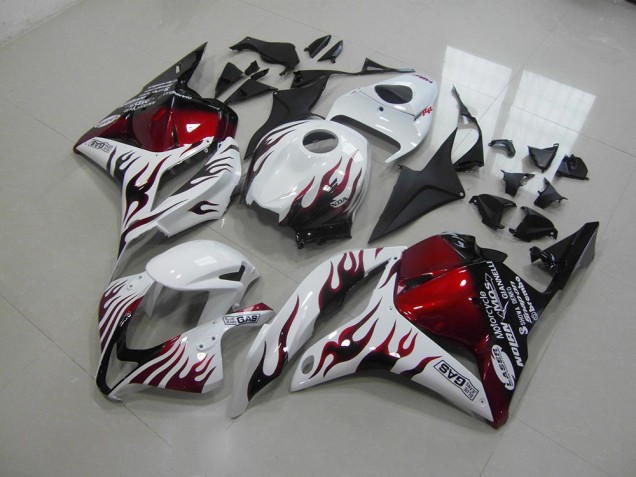 2009-2012 Rouge Noir Flamme Honda CBR600RR Carénage Moto 2009-2012 Rouge Noir Flamme Honda CBR600RR Carénage Moto