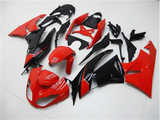 2009-2012 Rouge Noir Kawasaki ZX6R Carénage Moto 2009-2012 Rouge Noir Kawasaki ZX6R Carénage Moto