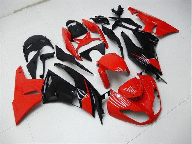 2009-2012 Rouge Noir Kawasaki ZX6R Carénage Moto 2009-2012 Rouge Noir Kawasaki ZX6R Carénage Moto