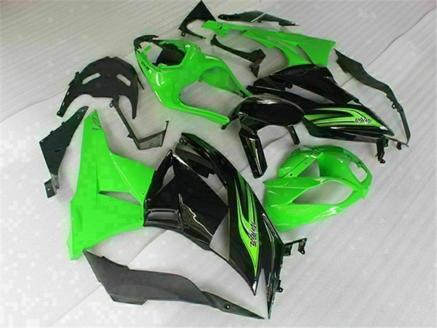 2009-2012 Vert Noir Kawasaki ZX6R Carénage Moto 2009-2012 Vert Noir Kawasaki ZX6R Carénage Moto