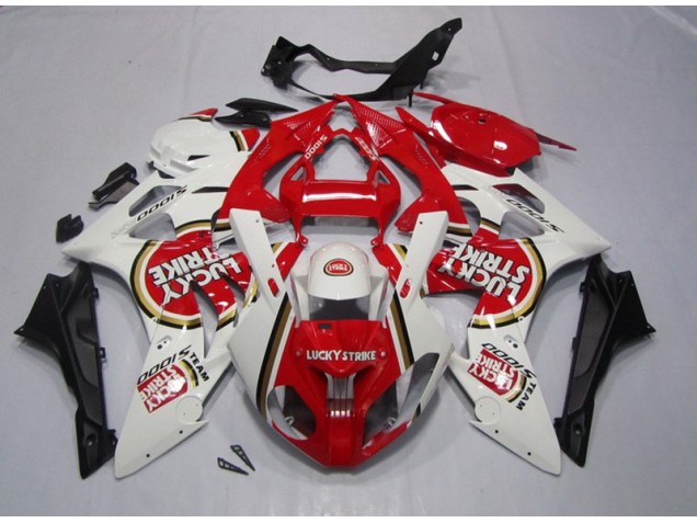 2009-2014 Rouge Blanc Lucky Strike BMW S1000RR Carénage Moto 2009-2014 Rouge Blanc Lucky Strike BMW S1000RR Carénage Moto
