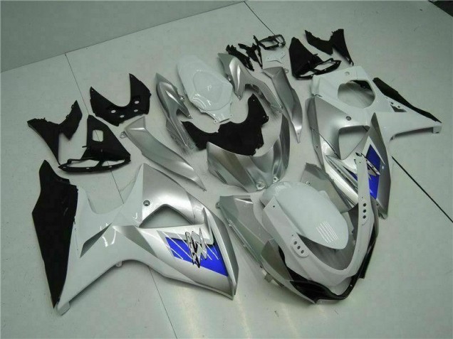 2009-2016 Argent Blanc Suzuki GSXR 1000 Carénage Moto 2009-2016 Argent Blanc Suzuki GSXR 1000 Carénage Moto
