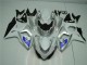 2009-2016 Argent Blanc Suzuki GSXR 1000 Carénage Moto 2009-2016 Argent Blanc Suzuki GSXR 1000 Carénage Moto