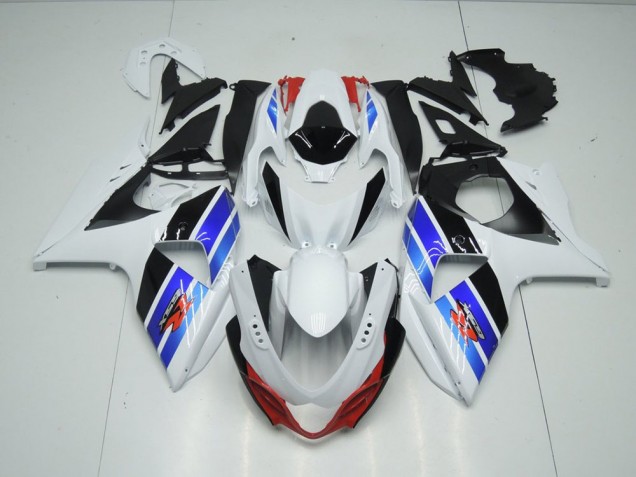 2009-2016 Blanc Bleu Noir Suzuki GSXR 1000 Carénage Moto 2009-2016 Blanc Bleu Noir Suzuki GSXR 1000 Carénage Moto