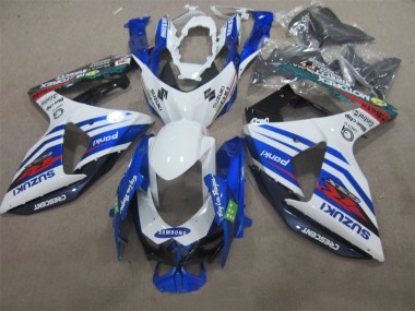 2009-2016 Blanc Bleu Samsung Suzuki GSXR 1000 Carénage Moto