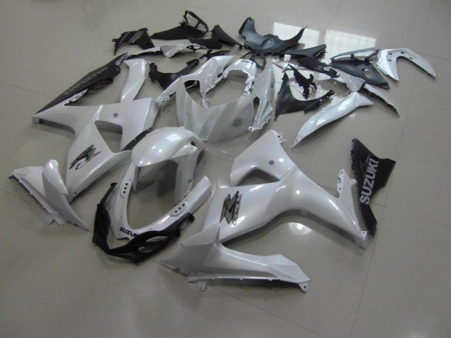2009-2016 Blanc Nacré et Noir Suzuki GSXR 1000 Carénage Moto 2009-2016 Blanc Nacré et Noir Suzuki GSXR 1000 Carénage Moto