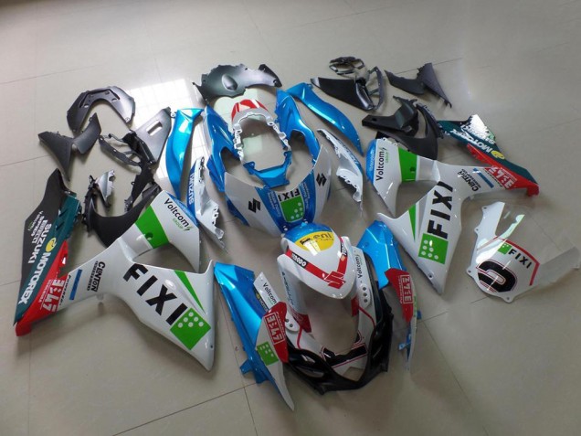 2009-2016 Light Bleu Fixi Suzuki GSXR 1000 Carénage Moto 2009-2016 Light Bleu Fixi Suzuki GSXR 1000 Carénage Moto