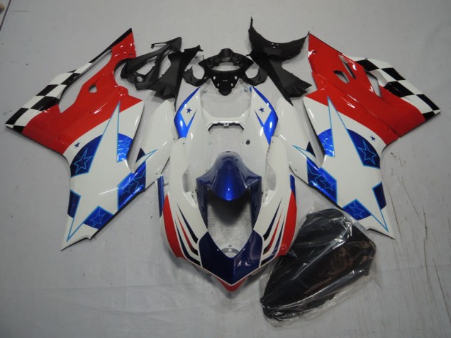 2011-2014 Blanc Bleu Rouge Ducati 1199 Carénage Moto 2011-2014 Blanc Bleu Rouge Ducati 1199 Carénage Moto