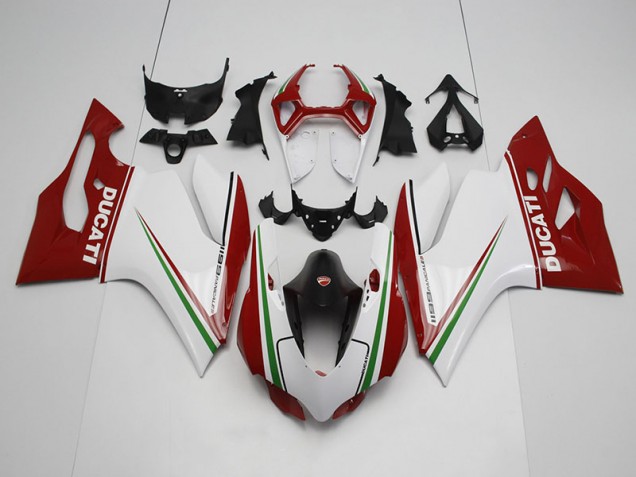 2011-2014 Blanc Rouge Ducati 1199 Carénages Moto 2011-2014 Blanc Rouge Ducati 1199 Carénages Moto