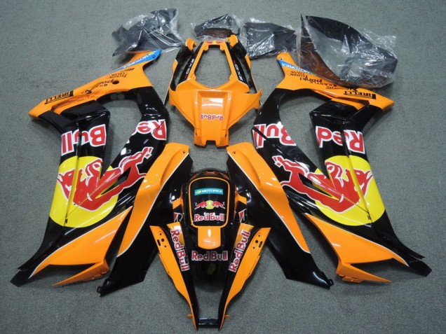 2011-2015 Noir Orange Red Bull Kawasaki ZX10R Carénage Moto 2011-2015 Noir Orange Red Bull Kawasaki ZX10R Carénage Moto