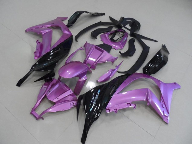 2011-2015 Rose et Noir Kawasaki ZX10R Carénage Moto
