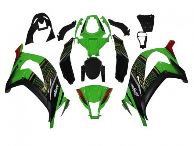 2011-2015 Vert Noir Kawasaki ZX10R Carénages Moto 2011-2015 Vert Noir Kawasaki ZX10R Carénages Moto