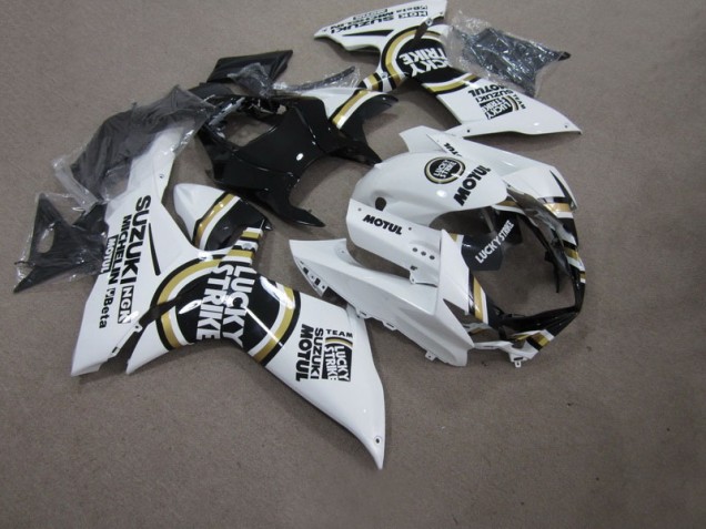 2011-2021 Blanc Lucky Strike Noir Motul Suzuki GSXR 750 Carénage Moto 2011-2021 Blanc Lucky Strike Noir Motul Suzuki GSXR 750 Carénage Moto