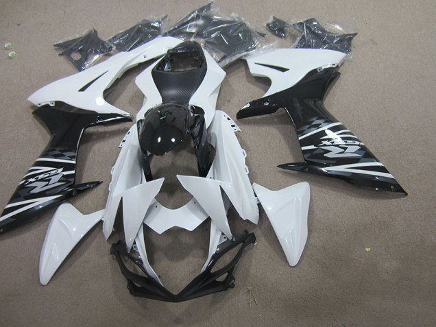 2011-2021 Blanc Noir Suzuki GSXR 750 Carénage Moto 2011-2021 Blanc Noir Suzuki GSXR 750 Carénage Moto