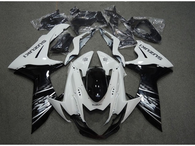 2011-2021 Blanc Noir Suzuki GSXR 750 Carénages Moto 2011-2021 Blanc Noir Suzuki GSXR 750 Carénages Moto