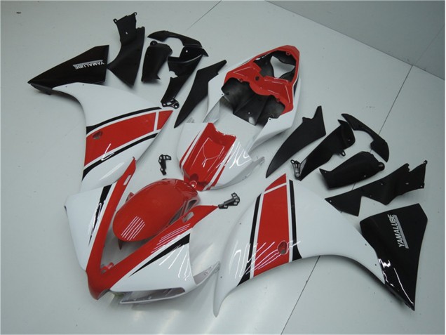 2012-2014 Blanc Rouge Noir Yamaha YZF R1 Carénage Moto 2012-2014 Blanc Rouge Noir Yamaha YZF R1 Carénage Moto