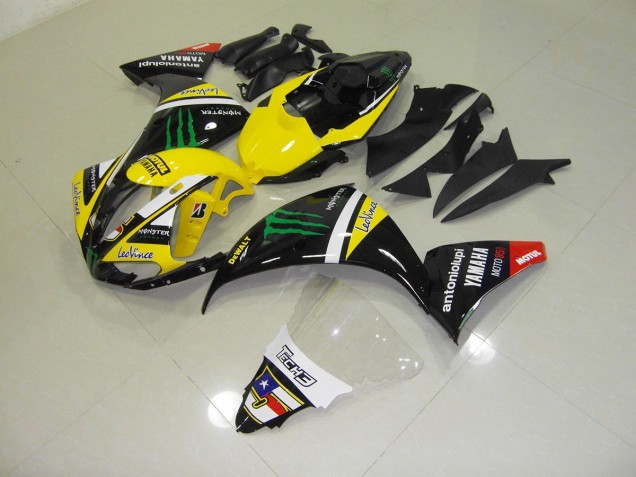 2012-2014 Jaune Monster Yamaha YZF R1 Carénage Moto 2012-2014 Jaune Monster Yamaha YZF R1 Carénage Moto