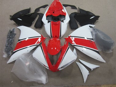 2012-2014 Rouge Blanc Yamaha YZF R1 Carénage Moto