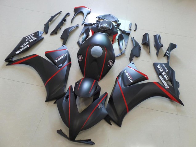 2012-2016 Matte Bladk avec Rouge Bande Honda CBR1000RR Carénage Moto 2012-2016 Matte Bladk avec Rouge Bande Honda CBR1000RR Carénage Moto